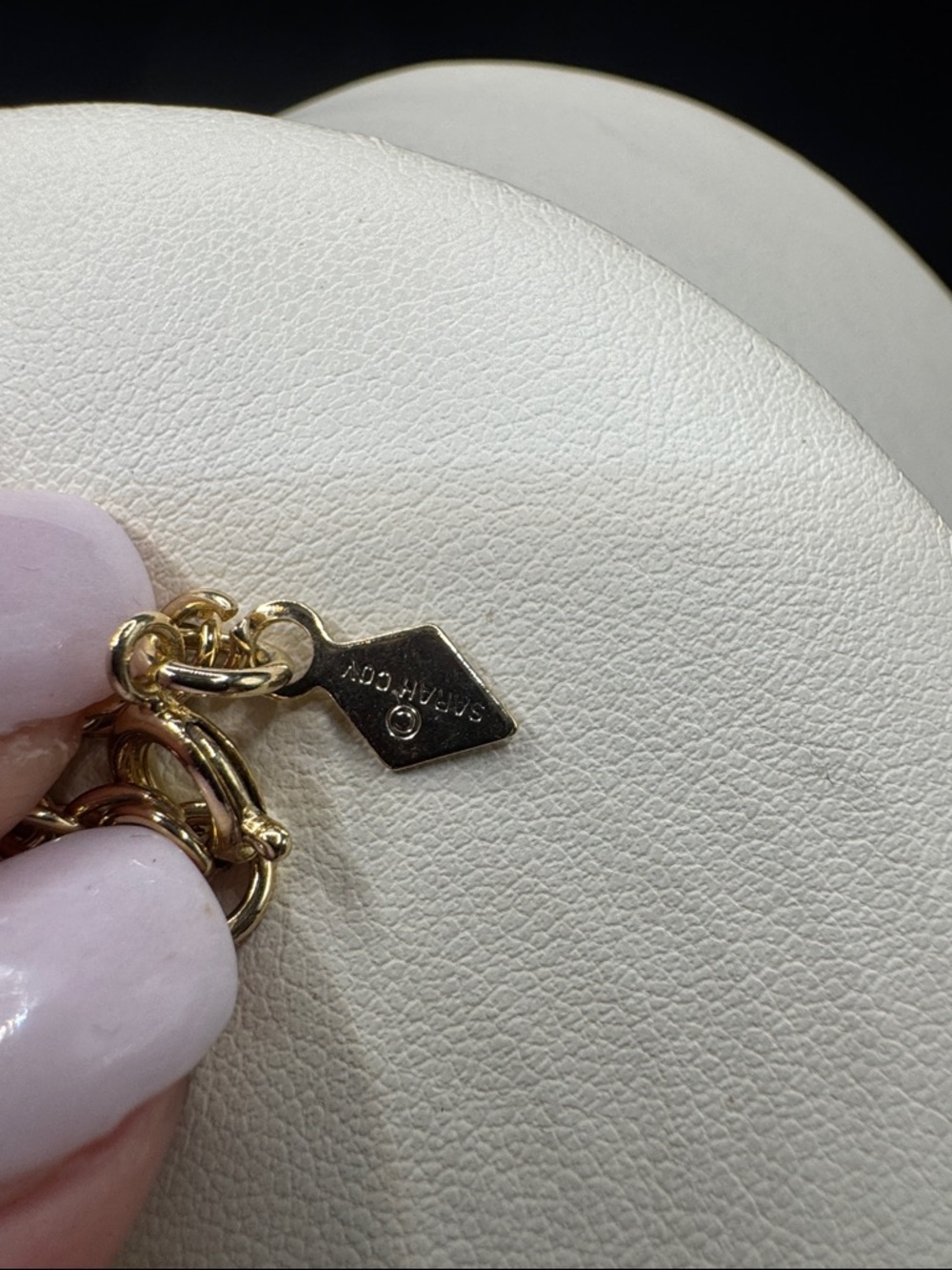 Gold Cancer Zodiac Pendant Necklace - Women's Jewelry Sarah Coventry Rare 24 in - Picture 5 of 5